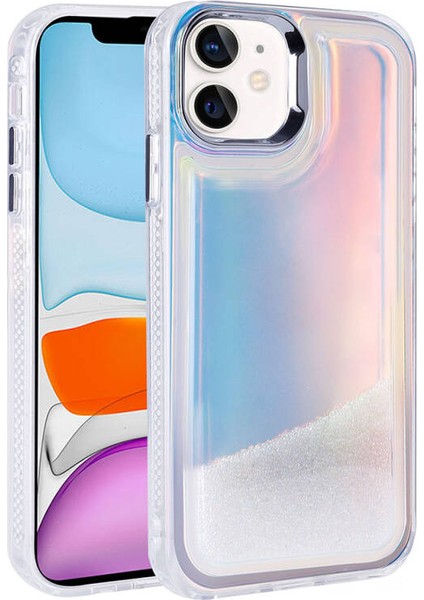 Apple iPhone 12 Kılıf Airbagli Renkli Arka Yüzey Boncuk Tasarımlı Zore Kumul Kapak