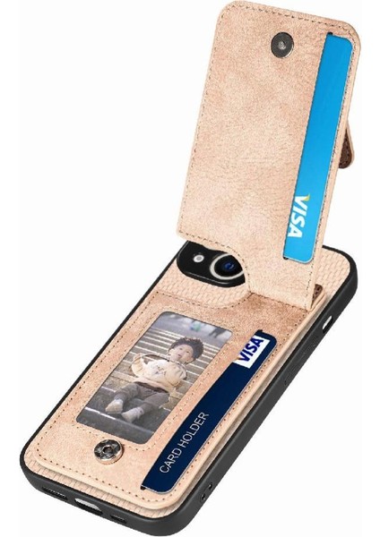 IPhone 15 Artı Crad Yuvası Manyetik Araç Montaj Cüzdan Standı Fermuar (Yurt Dışından)