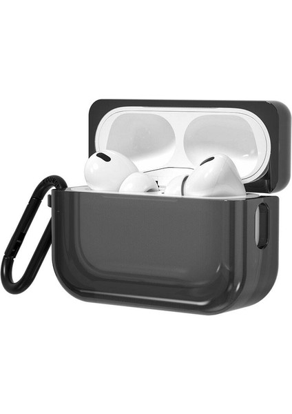 Airpod Pro 2 Uyumlu Kılıf Saydam Jelly Tasarımlı Youngkit Candy Serisi Kılıf Siyah fiyatları