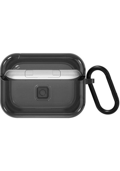Airpod Pro 2 Uyumlu Kılıf Saydam Jelly Tasarımlı Youngkit Candy Serisi Kılıf Siyah modelleri