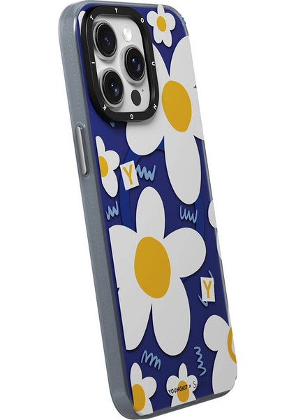 Apple iPhone 15 Pro Max Uyumlu Kılıf Magsafe Özellikli Sunshine Tasarım Spring Breeze Seri Beyaz fırsatları