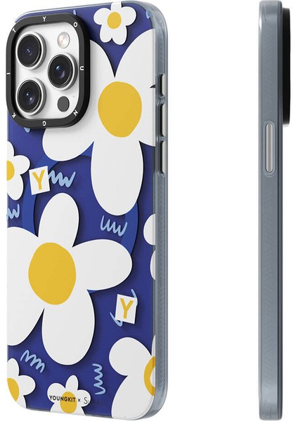 Apple iPhone 15 Pro Max Uyumlu Kılıf Magsafe Özellikli Sunshine Tasarım Spring Breeze Seri Beyaz indirimleri