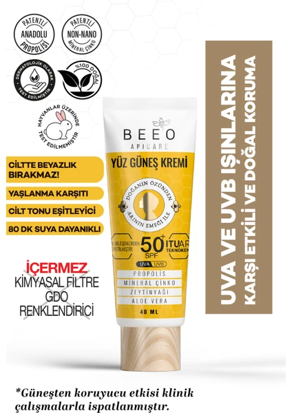 Bee' o  Apicare Propolisli Yüz Güneş Kremi 40 ml