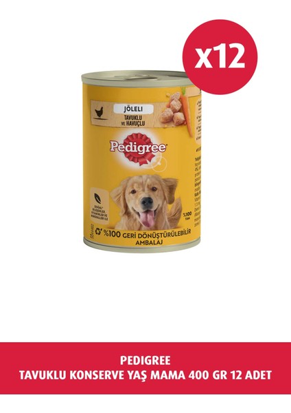 Tavuklu Konserve Yaş Mama 400 G 12X