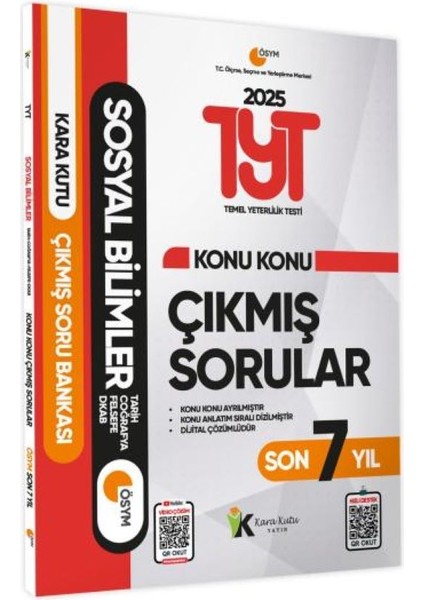 2025 YKS – TYT Sosyal Bilimler Karakutu Konu Konu Çıkmış Soru Bankası