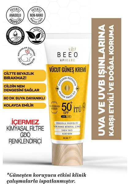 Bee' o  Apicare Propolisli Vücut Güneş Kremi 80 ml