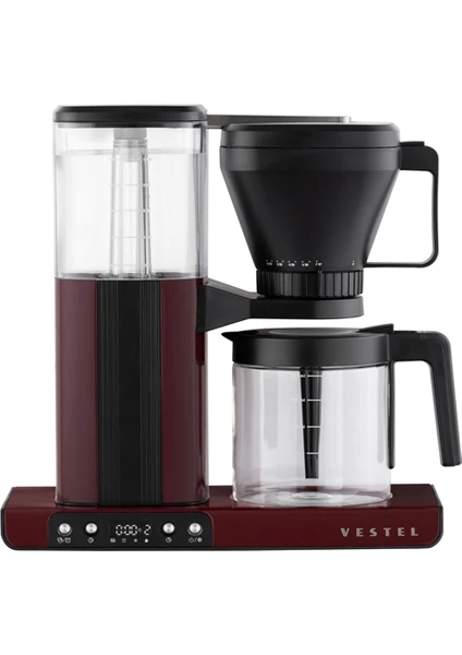 Brew 50 Retro Bordo Filtre Kahve