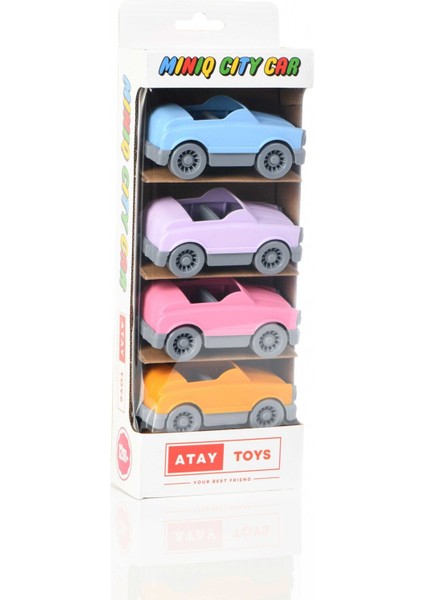 Atay Toys Mınıq Cıty Car Cabrıo Pastel 4’lü Set Oyuncak Araba