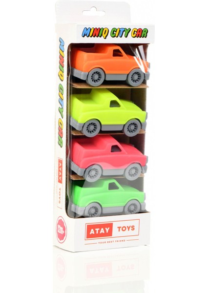 Mınıq Cıty Car Pıckup Neon 4’lü Set Oyuncak Araba