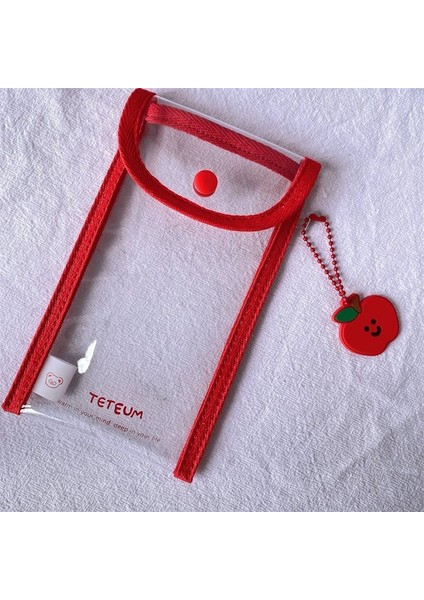 Niş Tasarım Sevimli Ayı Baskı Şeffaf Pvc Kalem Kutusu Bozuk Para Cüzdanı Mini Saklama Çantası (Yurt Dışından)