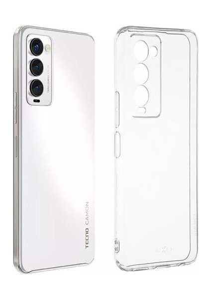 Tecno Camon 18 Kılıf Kamera Korumalı Süper Silikon