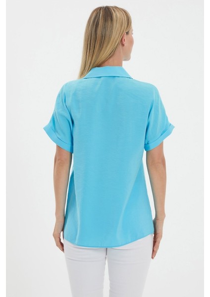 Gömlek Yaka Kısa Kol Bluz fırsatları