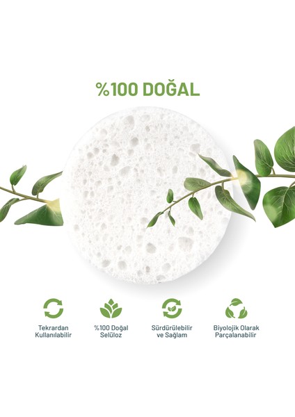 Sıkıştırılmış Yüz Temizleme Süngeri, Doğal Selüloz, Kozmetik Spa Süngeri, 50 Adet indirimleri