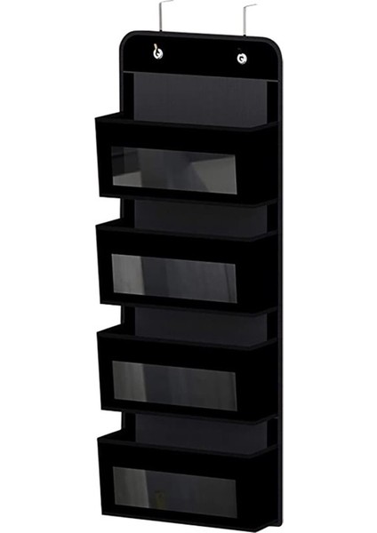 Siyah Stil Çok Fonksiyonlu Askılı Saklama Çantası Ev Dekoru Kapı Organizatörleri Askılı Cep Tutucu Depolama Rafı Organizer (Yurt Dışından)