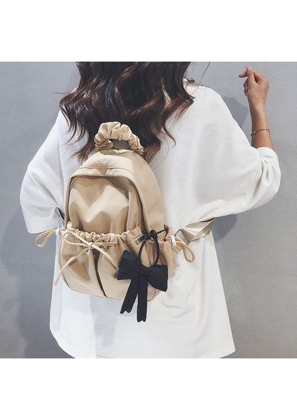 Ipli Tasarımlı Sırt Çantası Niş Mini Yüksek Görünümlü Sırt Çantası Düz Renk Seyahat (Yurt Dışından)