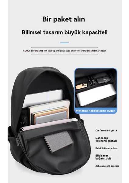 2024 Arka Paketi, Büyük Kapasitet Arka Paketi, Orta ve Lise Öğrencileri Için Düzenli ve Minimalist Arka Paketi (Yurt Dışından) fiyatları