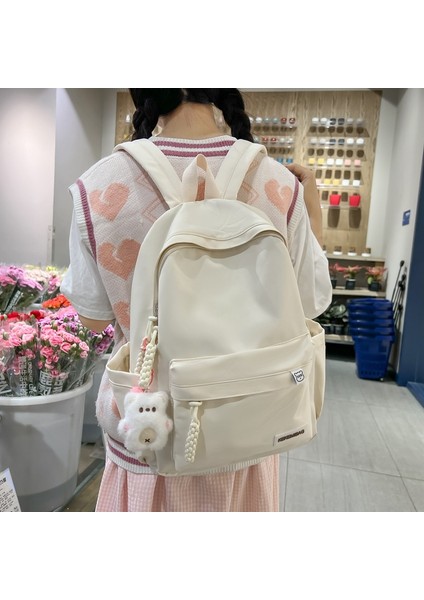 2024 Bahar Yeni Öğrenci Sırt Çantası Okul Çantası Basit Kore Tarzı Sırt Çantası Kadın Seyahat Eğlence Çantası (Yurt Dışından) fiyatları