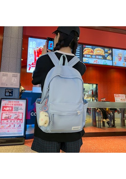 2024 Bahar Yeni Öğrenci Sırt Çantası Okul Çantası Basit Kore Tarzı Sırt Çantası Kadın Seyahat Eğlence Çantası (Yurt Dışından) modelleri