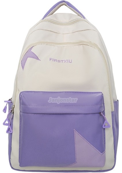 2024 Bahar Yeni Öğrenci Sırt Çantası Okul Çantası Basit Kore Tarzı Sırt Çantası Kadın Seyahat Eğlence Çantası (Yurt Dışından)