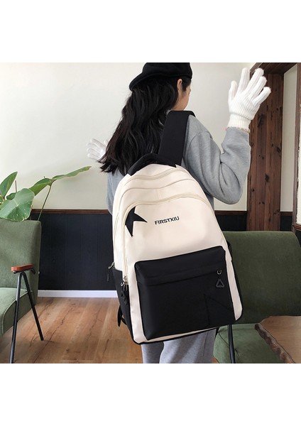 2024 Bahar Yeni Öğrenci Sırt Çantası Okul Çantası Basit Kore Tarzı Sırt Çantası Kadın Seyahat Eğlence Çantası (Yurt Dışından) fırsatları