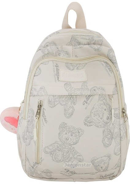 2024 Bahar Yeni Öğrenci Sırt Çantası Okul Çantası Basit Kore Tarzı Sırt Çantası Kadın Seyahat Eğlence Çantası (Yurt Dışından)