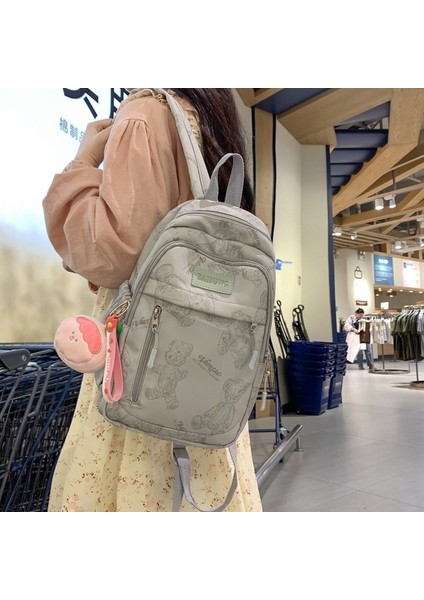 2024 Bahar Yeni Öğrenci Sırt Çantası Okul Çantası Basit Kore Tarzı Sırt Çantası Kadın Seyahat Eğlence Çantası (Yurt Dışından) modelleri