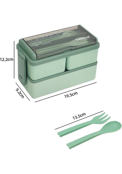 Mikrodalga Bölünmüş ve Mühürlü Çift Katmanlı Plastik Öğle Yemeği Kutusu (Yurt Dışından)