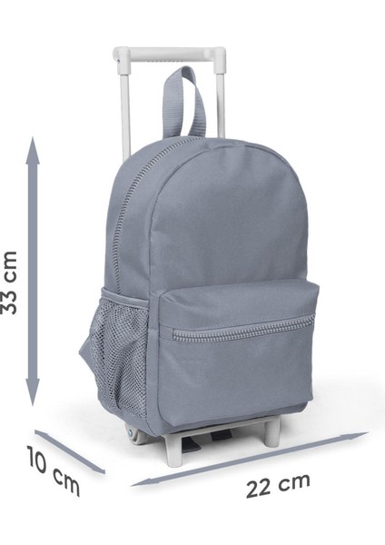 Minik Yuva Çekçekli Sırt Çantası Kids Pembe Köpek Desenli Iki Bölmeli 3'lü Çanta Seti 3SET24050