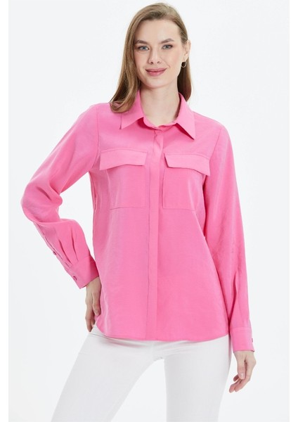 Kapak Cep Gizli Pat Uzun Kol Bluz fiyatları