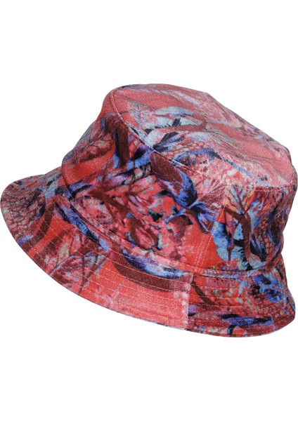 Unisex Safari Şapka Desenli Fo 7065 Kiremit Rengi