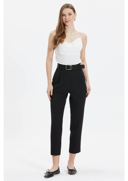 Yüksek Bel Beli Kemerli Pantolon modelleri