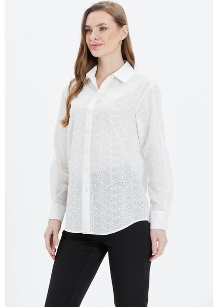 Gömlek Yaka Brode Yıldızlı Bluz fırsatları