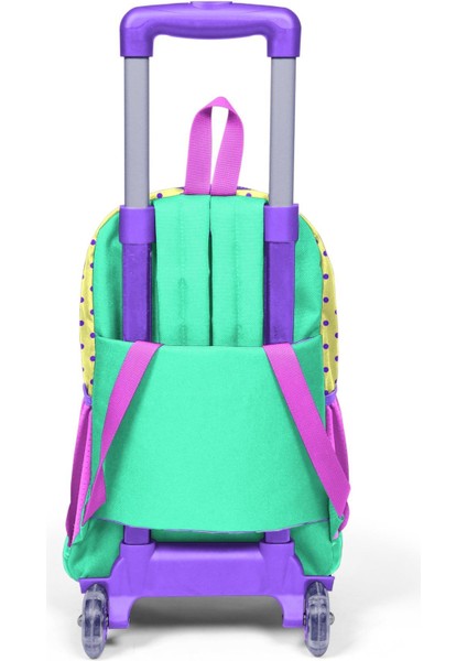 Sarı Pembe Sevimli Köpek Desenli Üç Bölmeli Çekçekli Okul 3'lü Çanta Seti 3SET23952 fırsatları