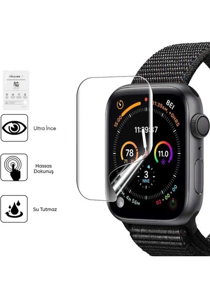 Apple Watch Series Se 40MM  Uyumlu 3 Adet Şeffaf Ultra Koruyucu Nano Jelatin