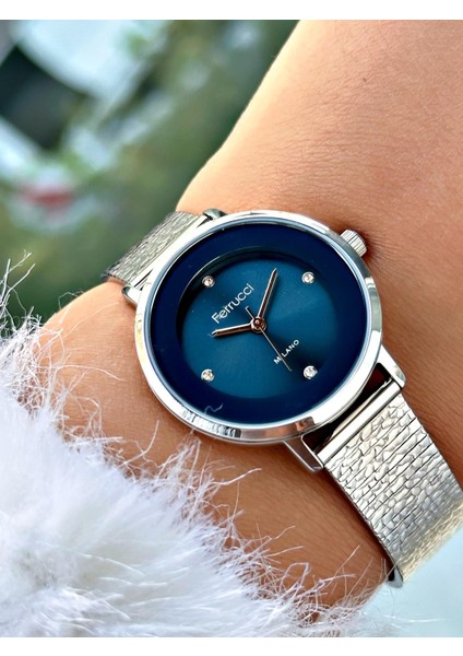 Gümüş Renk Hasır Kordon Kadın Kol Saati 03379 modelleri