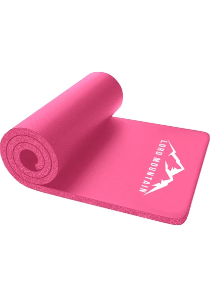 Lord Mountain Premium Pilates Yoga Matı,spor Matı,egzersiz Matı,pilates Minderi,kaymaz TABAN,180X55 cm 10 mm Pembe