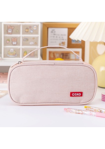 Büyük Kapasiteli Basit Düz Renkli Taşınabilir Kalem Çantası (Yurt Dışından)