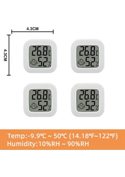 4 Adet Mini Dijital Termometre Higrometre Kapalı Oda Nem Ölçer Ölçer LCD Ekran Sıcaklık Sensörü Ölçer-Beyaz (Yurt Dışından) indirimleri