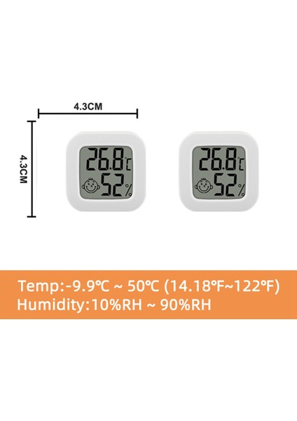2 Adet Mini Dijital Termometre Higrometre Kapalı Oda Nem Ölçer Ölçer LCD Ekran Sıcaklık Sensörü Ölçer-Beyaz (Yurt Dışından) fırsatları