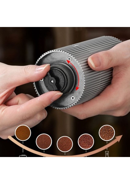 Elektrikli Kahve Değirmeni Otomatik Kahve Çekirdekleri Baharat Değirmeni Espresso Kahve Makinesi Makinesi USB Şarj Aleti Öğütücü Siyah (Yurt Dışından)