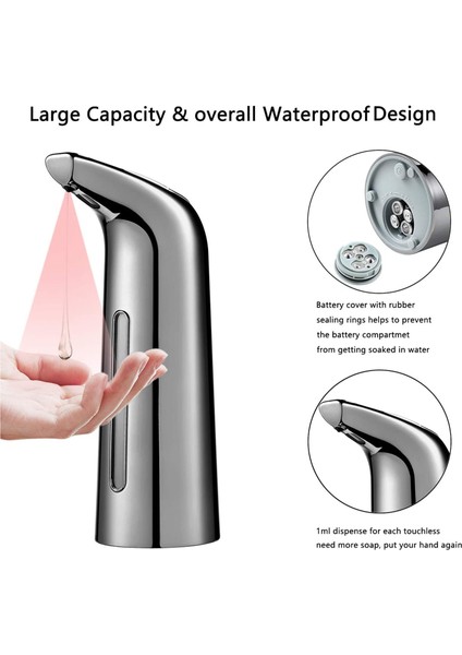 Otomatik Sabunluk Fotoselli 400ML, Otomatik Sensörlü Sabunluk, Mutfak Banyo Otel Için Bulaşık Sabunu Dispenseri (Yurt Dışından) fırsatları