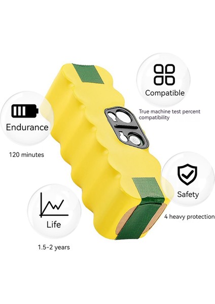 14.4V 6000MAH Robotlu Süpürge Pili Için 500 600 700 800 900 Serisi 620 650 770 780 580 Piller (Yurt Dışından)
