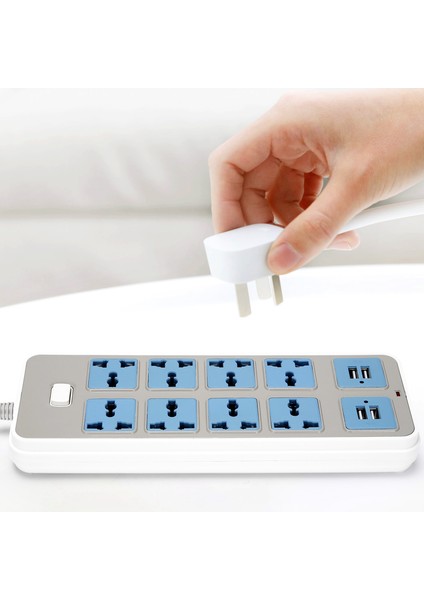 4 USB Soketli Güç Kablosu, 3000W Güç, 8 Evrensel Soket, 6,5 Ayak Güç Kablosu, Ab Fişi (Yurt Dışından) fiyatları