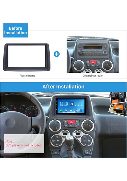 7 Inç 2 Din Araba Stereo Radyo Fasya Ses Mp5 Kurulum Dash Adaptör Çerçeve Paneli 2003-2012 Panda Için (Yurt Dışından) modelleri