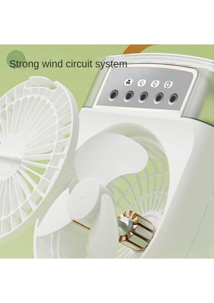Klima Fanı USB Kişisel Hava Soğutucu Mini Nemlendirici Misting Fan 7 Renk LED Işıkları ile Taşınabilir Fan-Yeşil (Yurt Dışından)