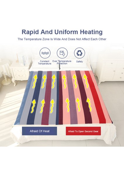 Elektrikli Battaniye Kalın Isıtıcı Isıtıcı Isıtmalı Battaniye Termostat Ayarlanabilir Elektrikli Isıtma Pedleri 180X150 cm Abd Plug (Yurt Dışından) fiyatları