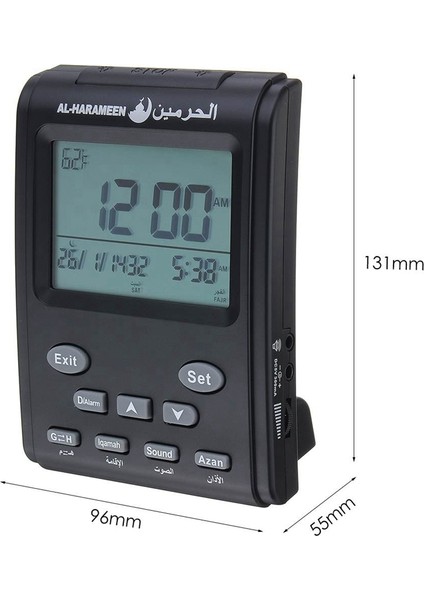 Dijital Çalar Saat Cami Islam Müslüman Namaz Vakitleri Ezan Masa Masa Saati Takvim Alarm LCD Ekran Ev Dekorasyon (Yurt Dışından) indirimleri