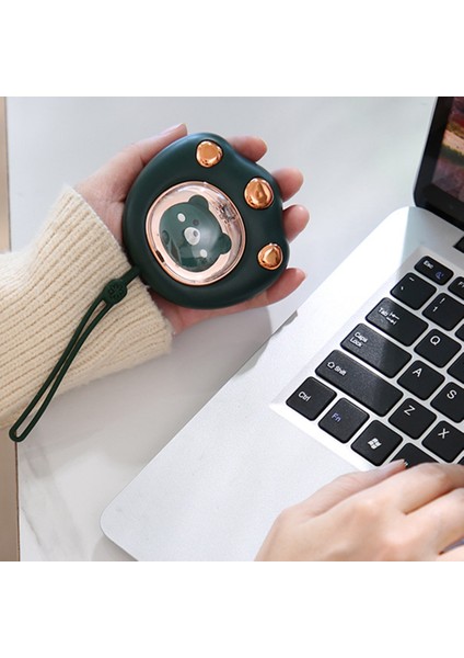 Mini Sevimli Pençe Şekilli El Isıtıcı USB Şarj Edilebilir Elektrikli Eller Isıtıcı Kış Açık Seyahat Yürüyüş Için Yeşil (Yurt Dışından)
