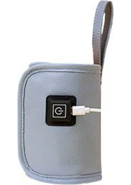 USB Süt Su Isıtıcı Seyahat Arabası Yalıtımlı Çanta Bebek Emzirme Şişe Isıtıcı Açık Kış Için Güvenli - Gri (Yurt Dışından)