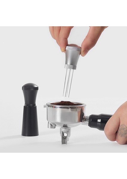 Wdt Araçları, Barista Için Espresso Karıştırıcı Dağıtım Aracı, 7 Iğneli Standlı Gümüş Espresso Kahve Karıştırıcı (Yurt Dışından)